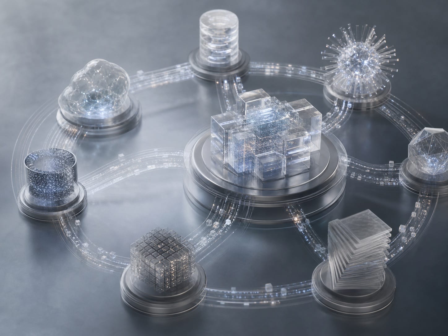 Connected enterprise knowledge and AI capabilities orchestrated around a central agent platform